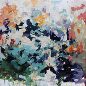 Karen Silve, Counterpoints, acrylic on linen, 84x58 inches, 2023. Courtesy the artist and Calloway Fine Art & Consulting