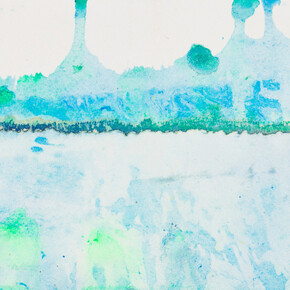 Frank Bowling, Up three (detail), 2023. Courtesy of Marc Selwyn Fine Art