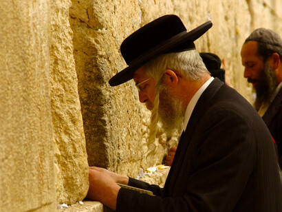Ultraortodoxos en el Muro de los Lamentos