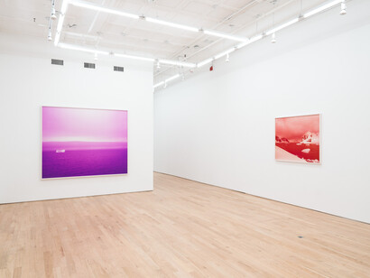 David Benjamin Sherry, Blue ablation, exhibition view. Courtesy of Nicelle Beauchene Gallery
