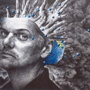José Molina. La libera scelta, 2003. Penna Bic e matita colorata su carta
