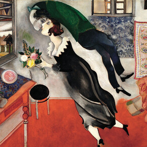 Marc Chagall, The Birthday, 1915, oil on cardboard, New York, Museum of Modern Art, acquired through the Lillie P. Bliss, 1949, Inv. 275.1949 © © The Museum of Modern Art, New York, ® SABAM, Belgium 2015, Foto: Scala, Firenze