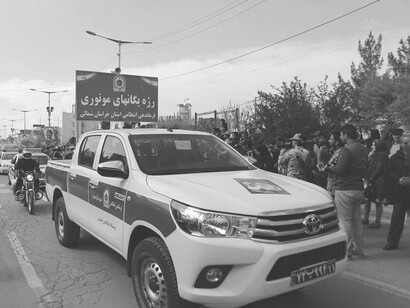 Vehículo de la Patrulla de orientación en el desfile del Día del Ejército, 2018