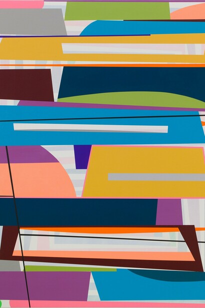 Gary Petersen, Pinch (detail), 2018 Acrylic on canvas 36h x 30w in 91.44h x 76.20w cm. Courtesy of the artist, Garvey | Simon and McKenzie Fine Art