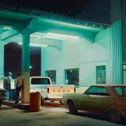 Robert Gniewek, Pemex station, agua prieta (detail), 2016. Courtesy of Louis K. Meisel Gallery