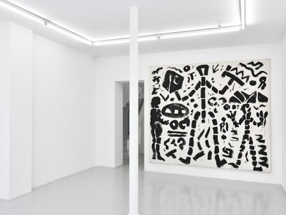 A travers A.R. Penck, Exhibition view. Courtesy of Suzanne Tarasieve 