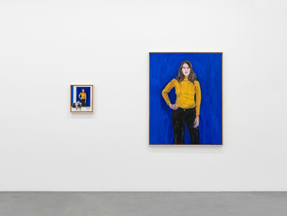 Jean-Philippe Delhomme, Model resting, vue de l'exposition. Avec l'aimable courtoisie de la Galerie Perrotin