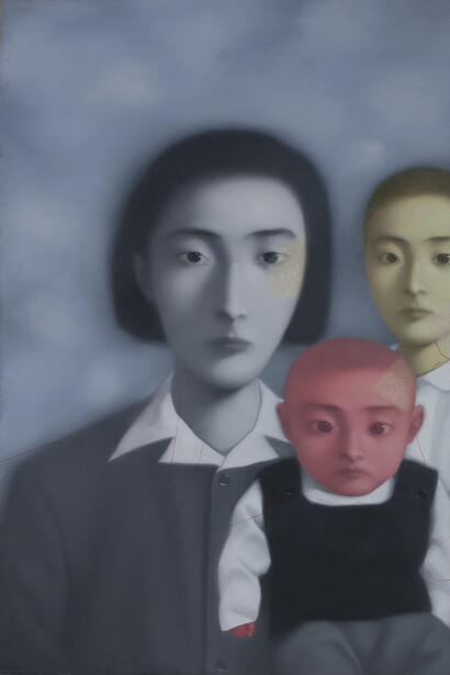 Zhang Xiaogang 張曉剛
Bloodline Series—Big Family No. 17-1998
1998
oil on canvas
149 x 180.5cm
M+ Sigg Collection, Hong Kong (By donation)
Courtesy of the artist and West Kowloon Cultural District Authority. Detail