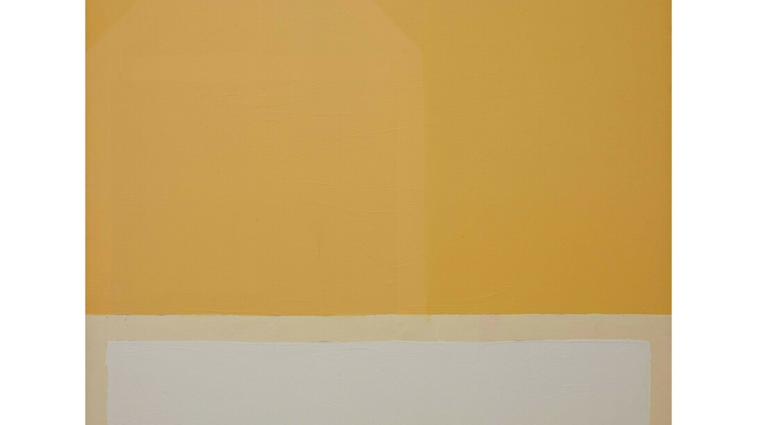 James Bishop, Avant le Jour, 1986, Oil on canvas, 66 9/16 x 67 11/16 inches (169 x 172 cm). © 2014 James Bishop; courtesy of David Zwirner, New York/London