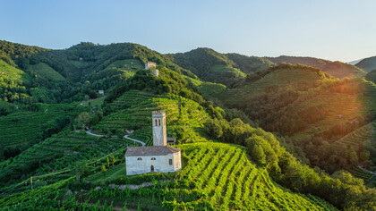 Paesaggio del Conegliano Valdobbiadene Prosecco, candidato a Patrimonio dell'Unesco, foto Arcangelo Piai