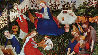 Anonimo, Madonna e santi nel giardino del Paradiso (1410 circa)