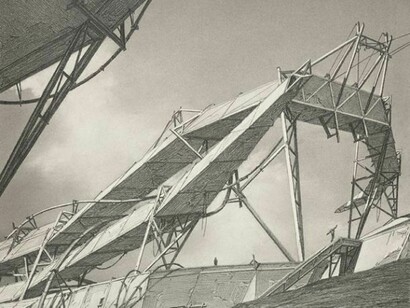 Lebbeus Woods, Unified Urban Field, 1987