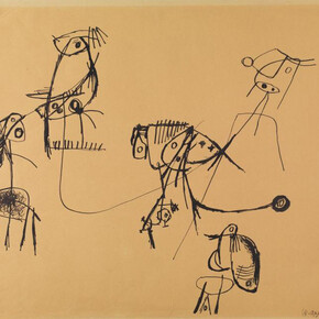 Karel Appel, Créatures venues de l'espace n° 2 (1948). Courtesy of Centre Pompidou