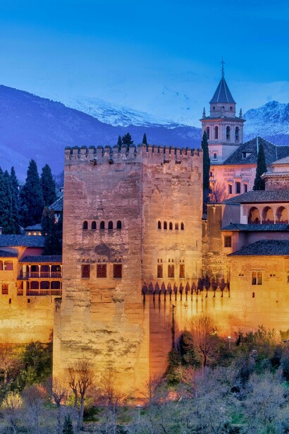 A tower view, Alhambra, Granada, Spain