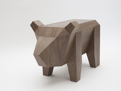 Alexander Kanygin, Bear Coffee Table, MDF, walnut veneer, 60 x 80 x 50 cm, 23 5/8 x 31 1/2 x 19 3/4 in, Courtesy of the designer and Gallery Elena Shchukina