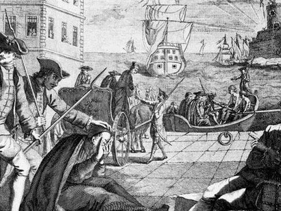 Pintura que refleja la expulsión de los jesuitas ordenada en 1767 por Carlos III