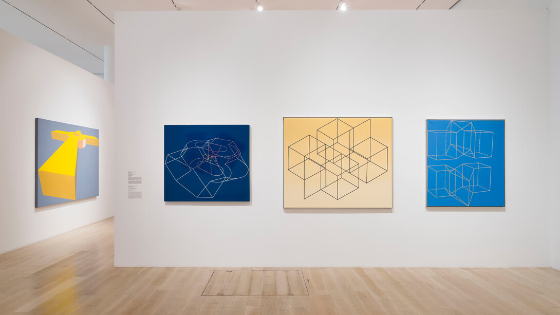Miriam Schapiro, 1967–1972, vista de exhibición. Cortesía del Instituto de Arte Contemporáneo de Miami