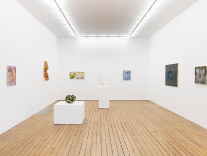 The sun rises under the pillar of your tongue, exhibition view. Courtesy of The Approach Gallery