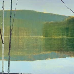 Stephen Pentak, IV.II, 2022, oil on panel, 24x40 inches. Courtesy of Kathryn Markel Fine Arts