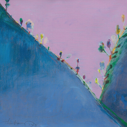 Wayne Thiebaud Mountains. Courtesy of Acquavella Gallery