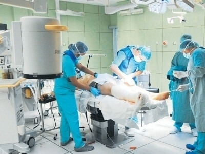 A medical operation in a Greek hospital