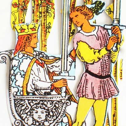 Lucia Kempkes, *Queen and page of fighting swords* (détail) 