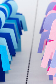 Azul y rosa, colores convencionales que representan los géneros