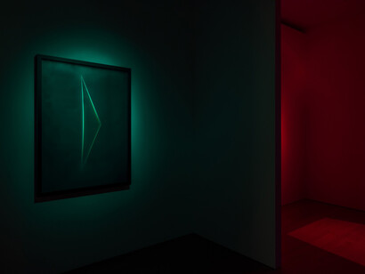 James Turrell, Lifting the veil, exhibition view. Courtesy of Gagosian Gallery