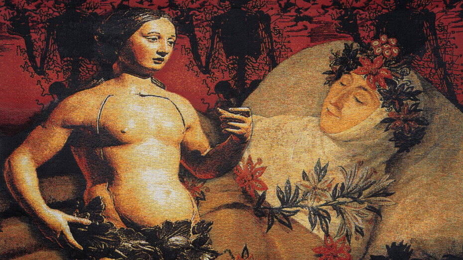 Amalia Mesa-Bains, Sleeping nun in Venus envy chapter III: Cihuatlampa, the place of the giant women,
1997-2024. Courtesy of Rena Bransten Gallery