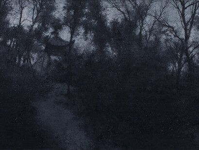 Pan Jian b.1975, Mid-Hill Pavilion Has No Memory, 2013, Oil on canvas, 150 x 280 cm
(59 x 110 1/4 in.)