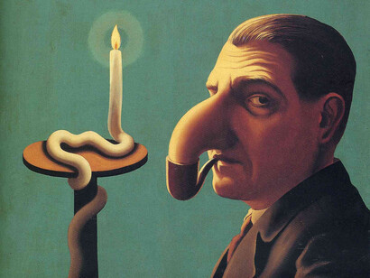 René Magritte, La lámpara filosófica, 1936 (detalle)