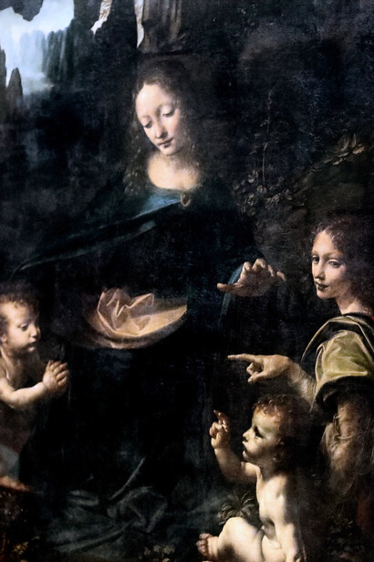 Léonard de Vinci 1452-1519 La Vierge aux rochers. The Virgin with the rocks 1483-1486 Louvre, France