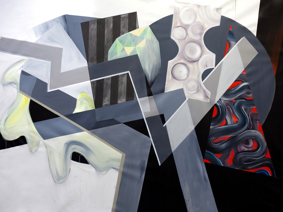 Athier, The Cut 1, 2013, Acrylic on canvas, 200 x 300 cm