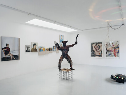Matyáš Chochola & Christian Jankowski, Exhibition view. Courtesy of Cabinet 