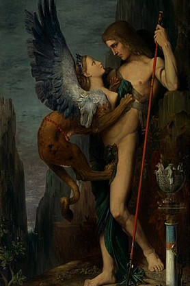 Gustave Moreau, Oedipus and the Sphynx (1864)