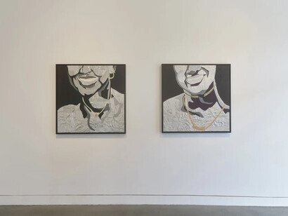 Stuart Robertson, Bend Di Young tree, exhibition view. Courtesy of Haines Gallery