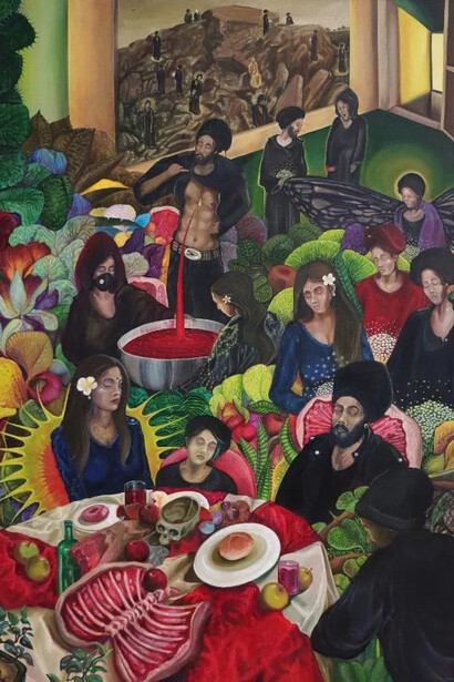 Tito Stanley SJ, A dinner with the ghost of absence and love, 2022. Courtesy of Anant Art Gallery
