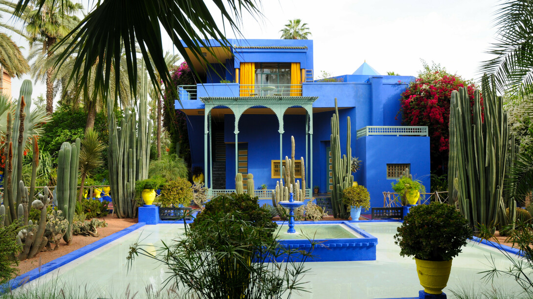 The Majorelle Garden is a one-hectare (two-acre) botanical and artist-designed landscape garden in Marrakesh, Morocco