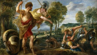 Peter Paul Rubens, Cadmo e Minerva, olio su tela, tra il 1636 e il 1638, Museo del Prado, Madrid, Spagna