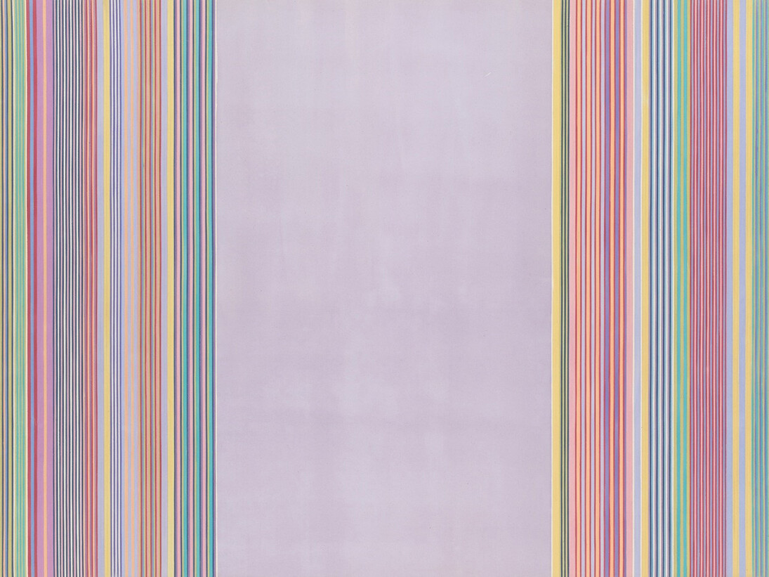GENE DAVIS , Queen's Gate, 1980, Acrylic on canvas, 95 x 124 inches, 241.3 x 315 cm 
