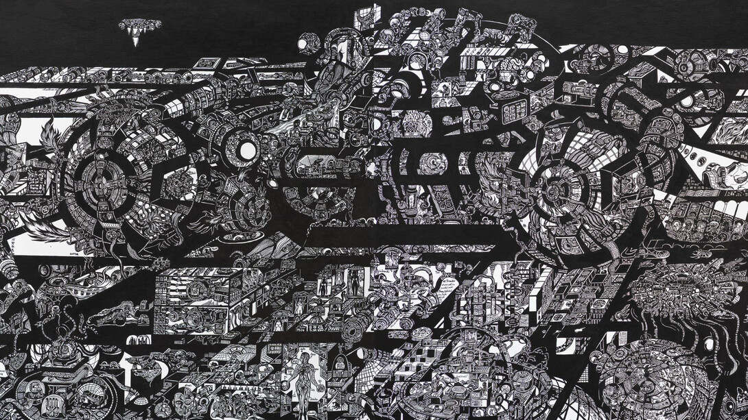 Atthaphon Suetrongprasert, Lidar: the machine’s eye lidar (detail), 2026. Courtesy of Number 1 Gallery