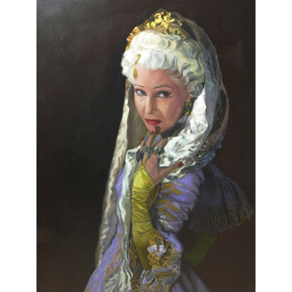 David Courts, Pinkietessa,
2012. Oil
on
canvas,
127
x
76 cm