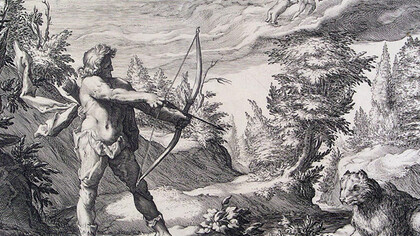 Gravura de Hendrik Goltzius (1558-1617), em estilo de banda desenhada