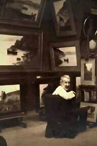 Carlo Adolfo Schlatter nel suo studio