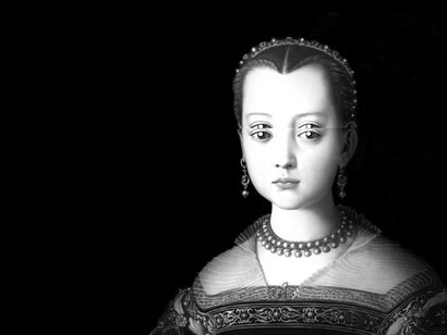 Mariella Bettineschi, L'era successiva (Bronzino, Maria de Medici) 2019, 120x80x2 cm. Courtesy l'artista