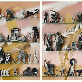 Matt Lipps, Themes, C-print, Diptych, 93 x 72 inches, 72 x 46.5 inches each panel, 2013