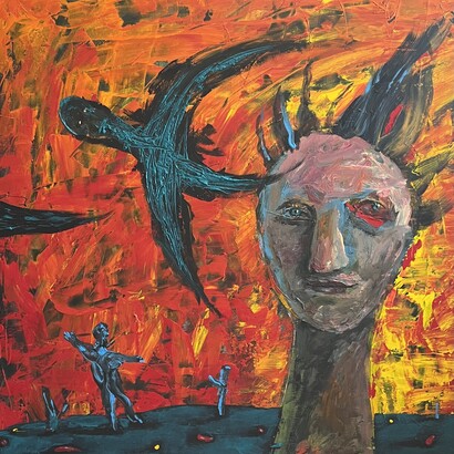 Chavdar Ghiuselev, Father and son playing. Courtesy of Rakursi Gallery