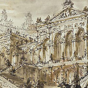 Giovanni Battista Piranesi, Architekturskizze, o. J., 14,8 × 21,9 cm