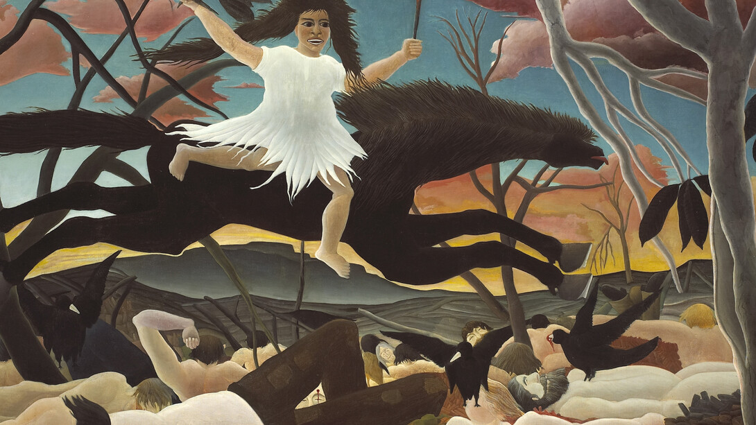Henri Rousseau (1844-1910), La Guerre, 1894, Huile sur toile, 114 x 195 cm, Paris, musée d’Orsay, RF 1946 1, © Musée d’Orsay, dist. RMN-Grand Palais / Patrice Schmidt