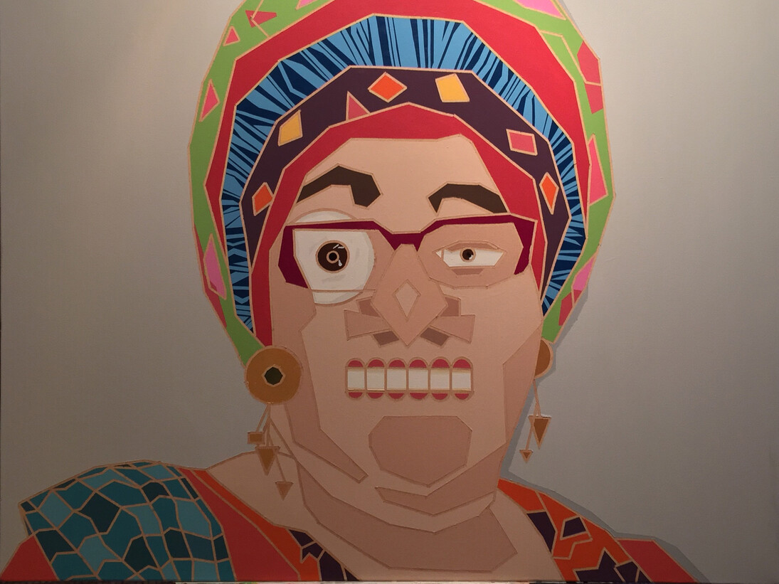 Kate Themistocli, 'Cashmila', acrylic on canvas, 100 x 100 cm
